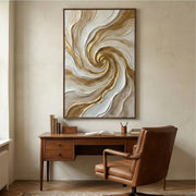 Contemporary Luxe Art | Golden Whirl