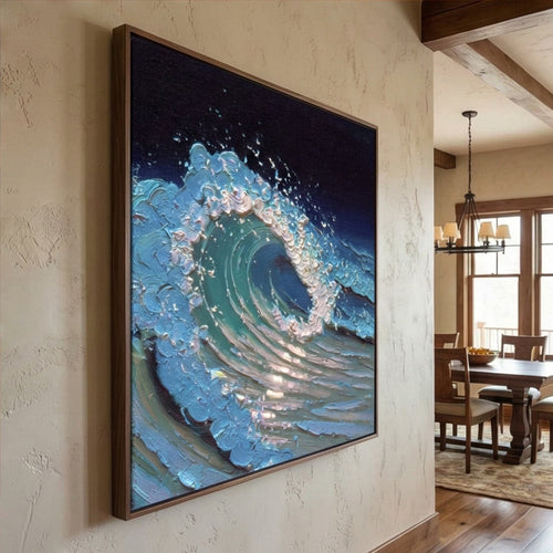 3D textured Art | Cresting Ocean Force