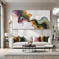 3D-Textured Art｜Multicolor Swirl Abstract Wall Painting