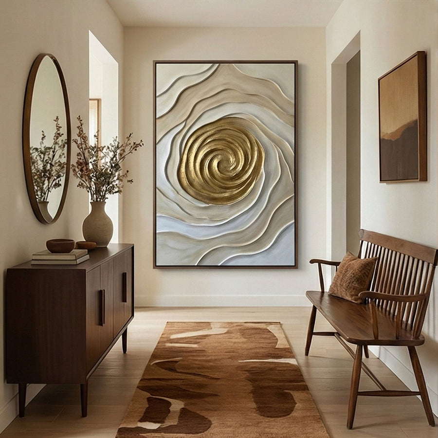 Contemporary Luxe Art | Golden Vortex