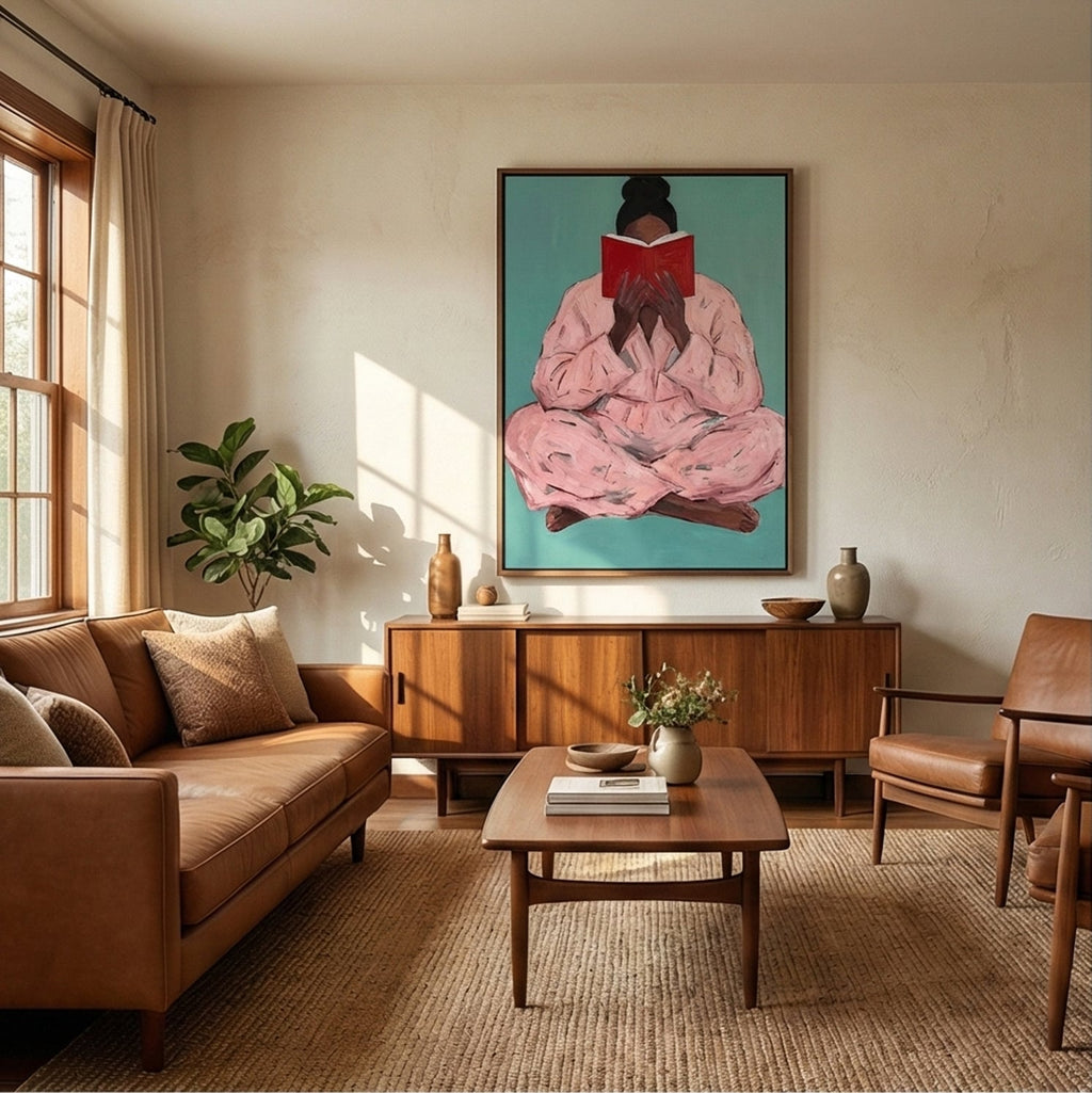 Surreal Art | Cozy-Reading in Pink