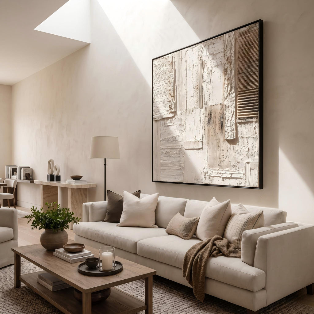 Wabi-Sabi Art｜Cream 3D Abstract Wall Art