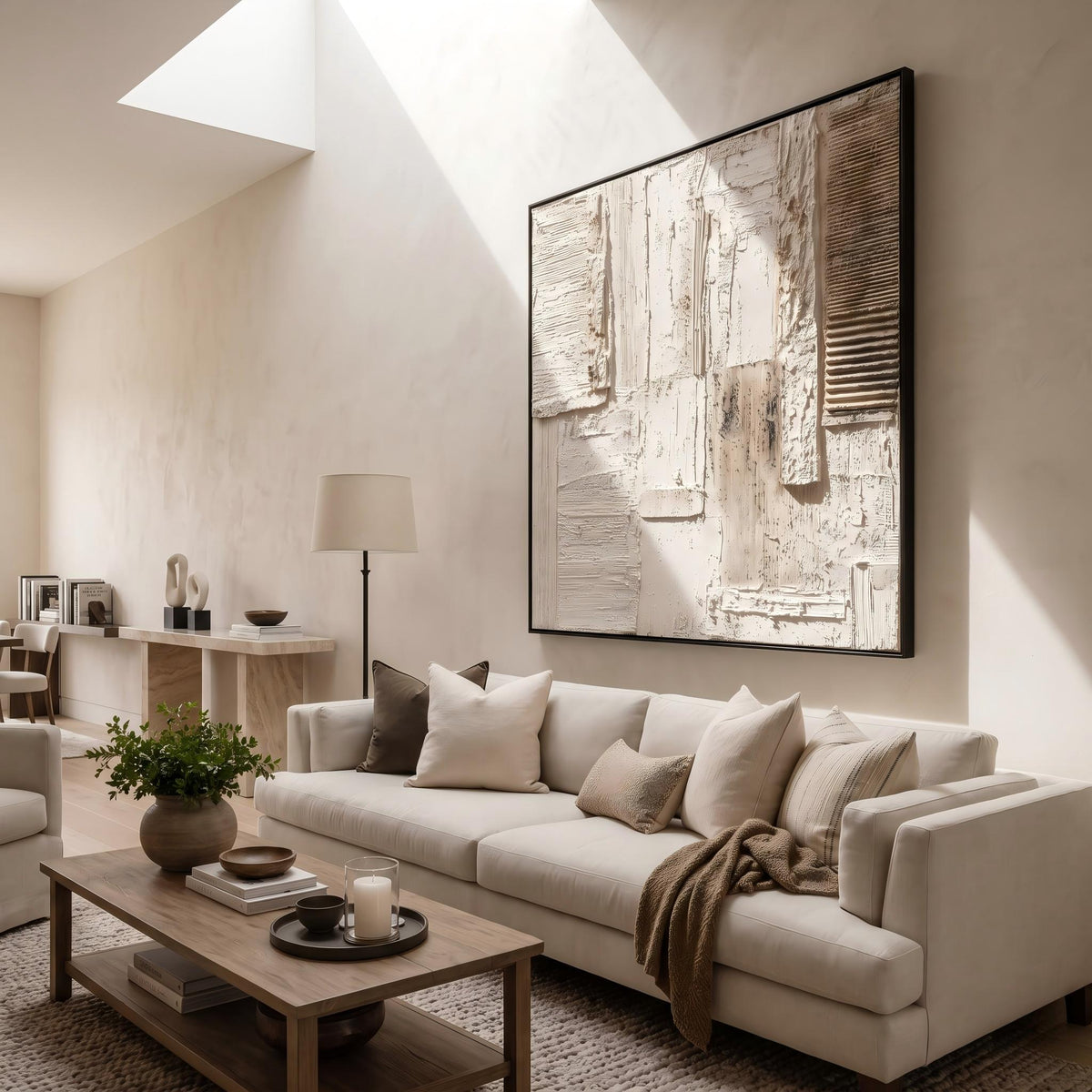 Wabi-Sabi Art｜Cream 3D Abstract Wall Art
