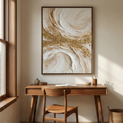 Contemporary Luxe Art | Golden Swirl