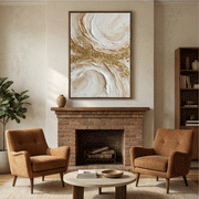 Contemporary Luxe Art | Golden Swirl