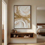 Contemporary Luxe Art | Golden Swirl
