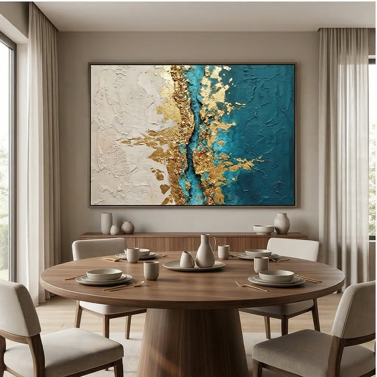 Contemporary Luxe Art | Azure Divide