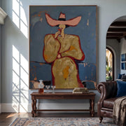 POP Art | Pink cowboy hat woman drinking cocktail