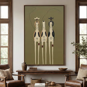 Vintage Americana Art | Patterned Herd