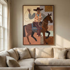 Vintage Americana Art | Lasso Rider