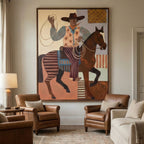 Vintage Americana Art | Lasso Rider