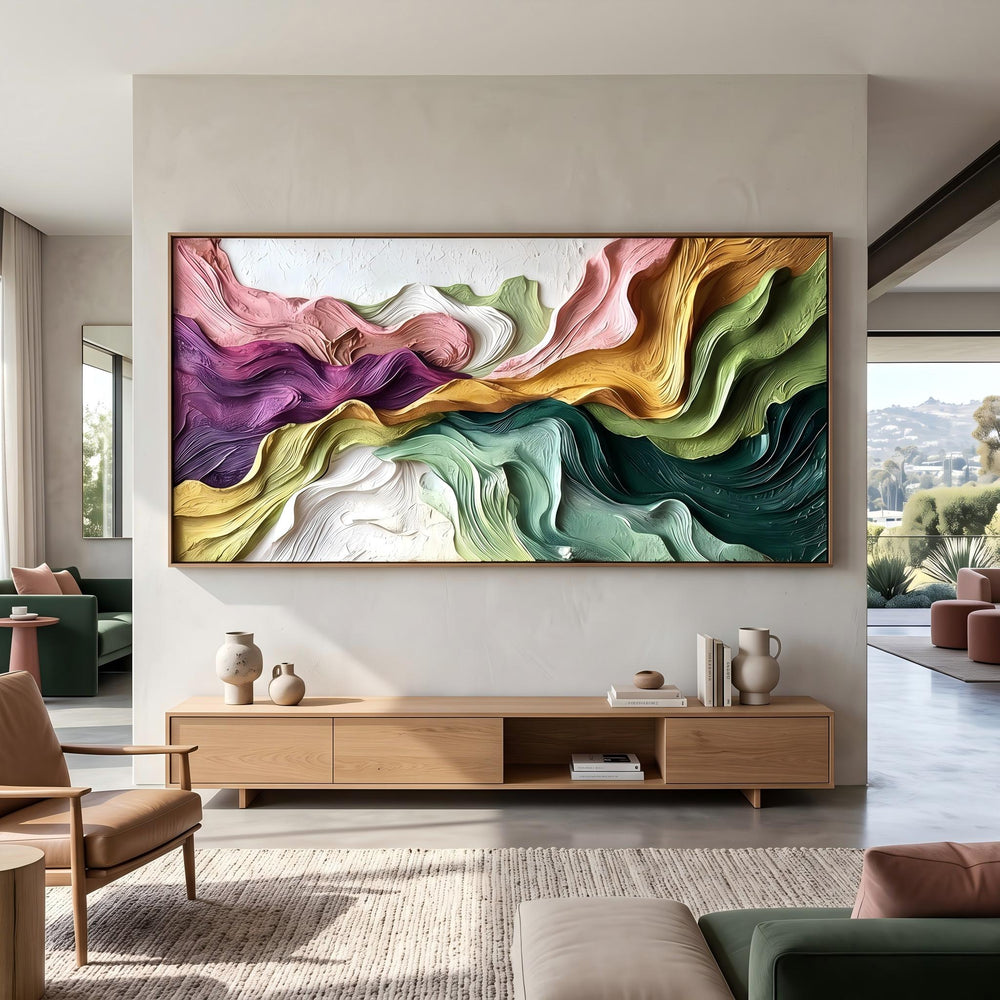 Abstract Art｜Boho Flow Color Abstract Canvas Print