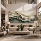 3D Texture Abstract Art｜Layered Wave Abstract Wall Art