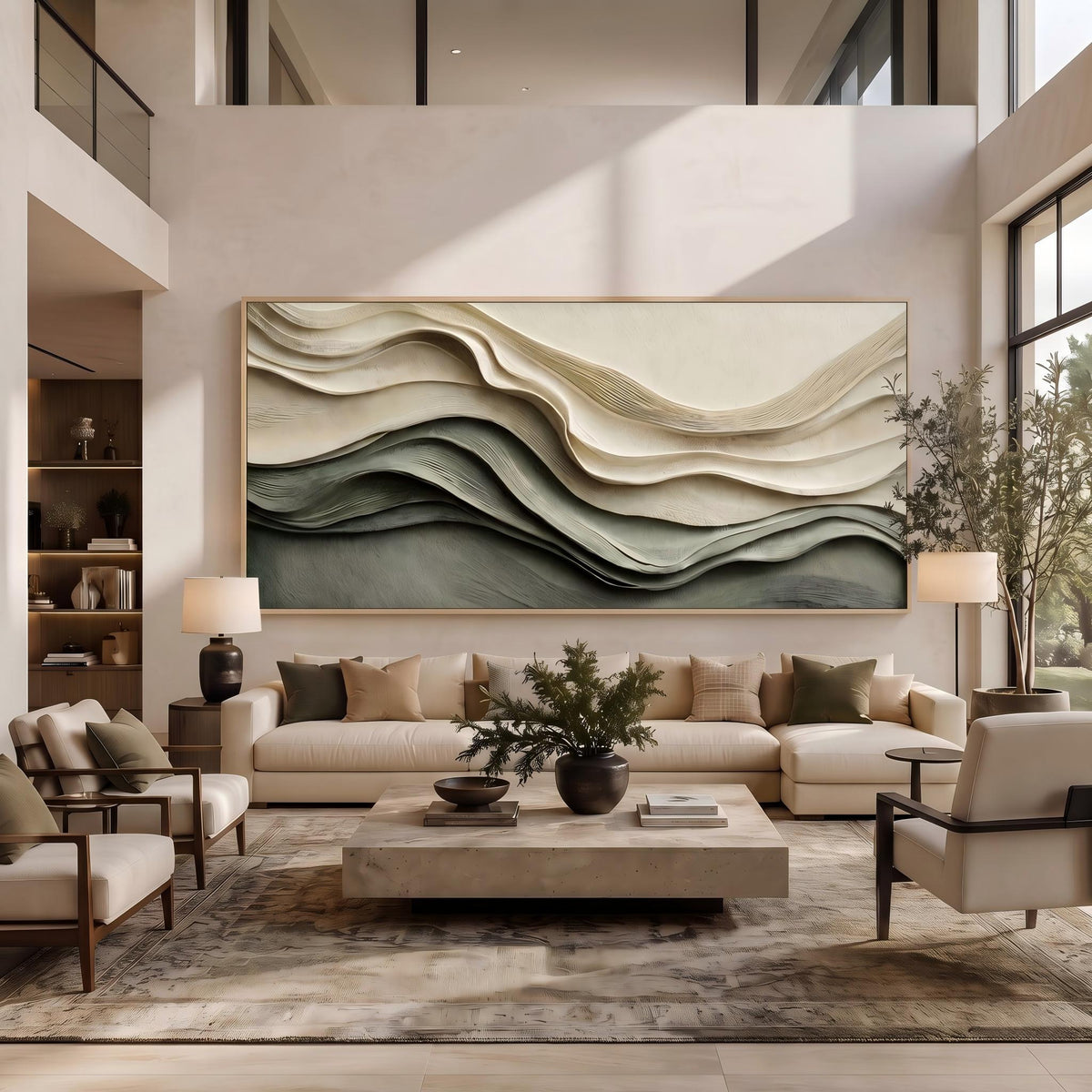 3D Texture Abstract Art｜Layered Wave Abstract Wall Art