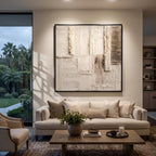 Wabi-Sabi Art｜Cream 3D Abstract Wall Art