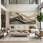 3D Texture Abstract Art｜Layered Wave Abstract Wall Art