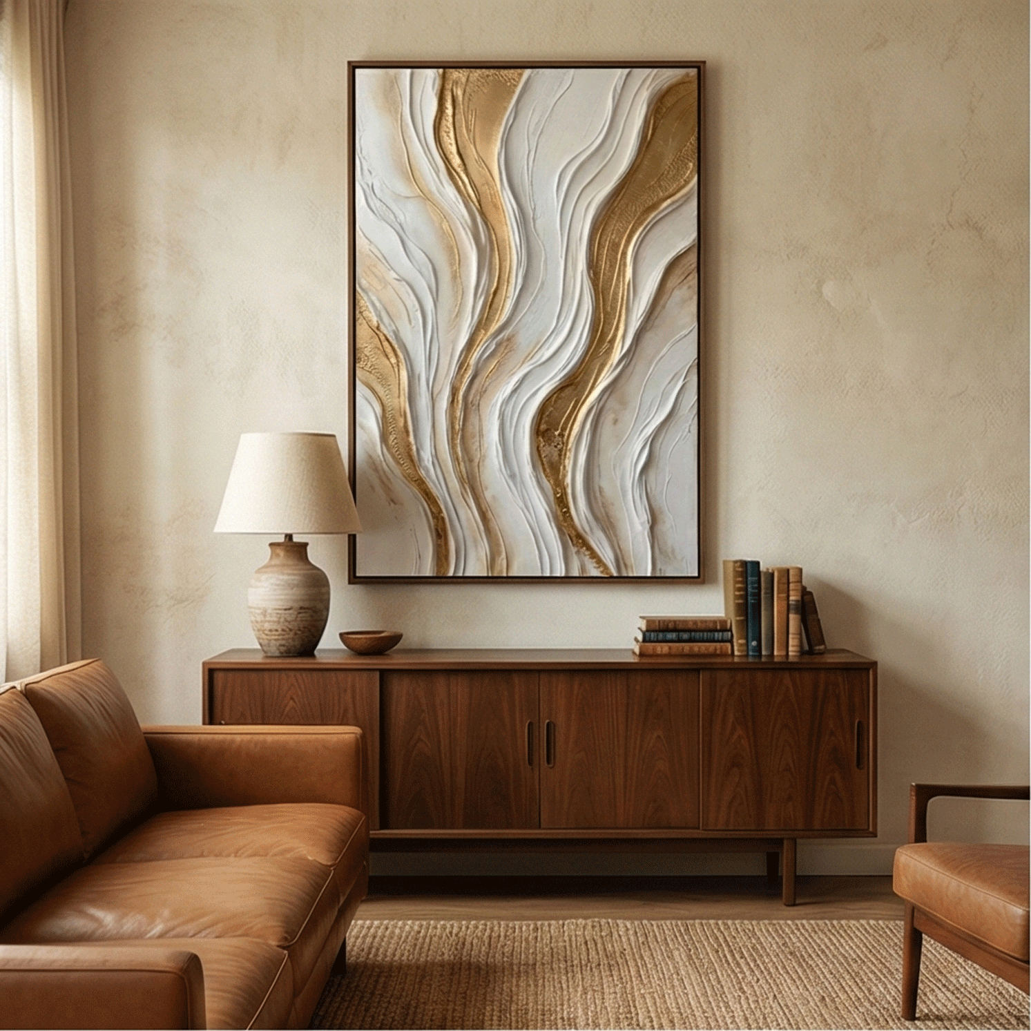 Contemporary Luxe Art | Golden Veins