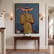 POP Art | Pink cowboy hat woman drinking cocktail