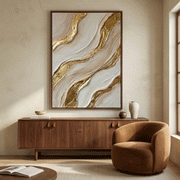 Contemporary Luxe Art | Golden Flow