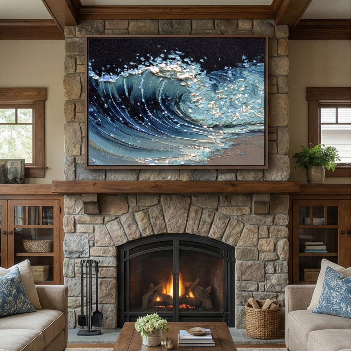 3D textured Art | Ocean Radiant Crest