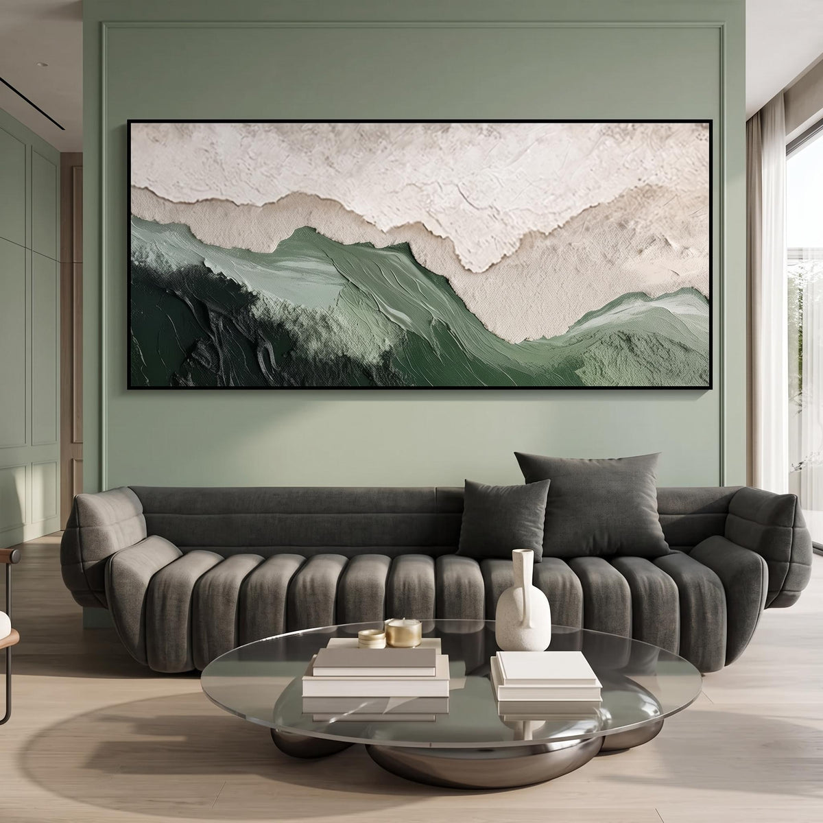 3D-Textured Art｜Layered Mountain Wall Art