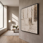Wabi-Sabi Art｜Cream 3D Abstract Wall Art