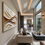 3D-Textured Art｜Layered Wave Wall Art
