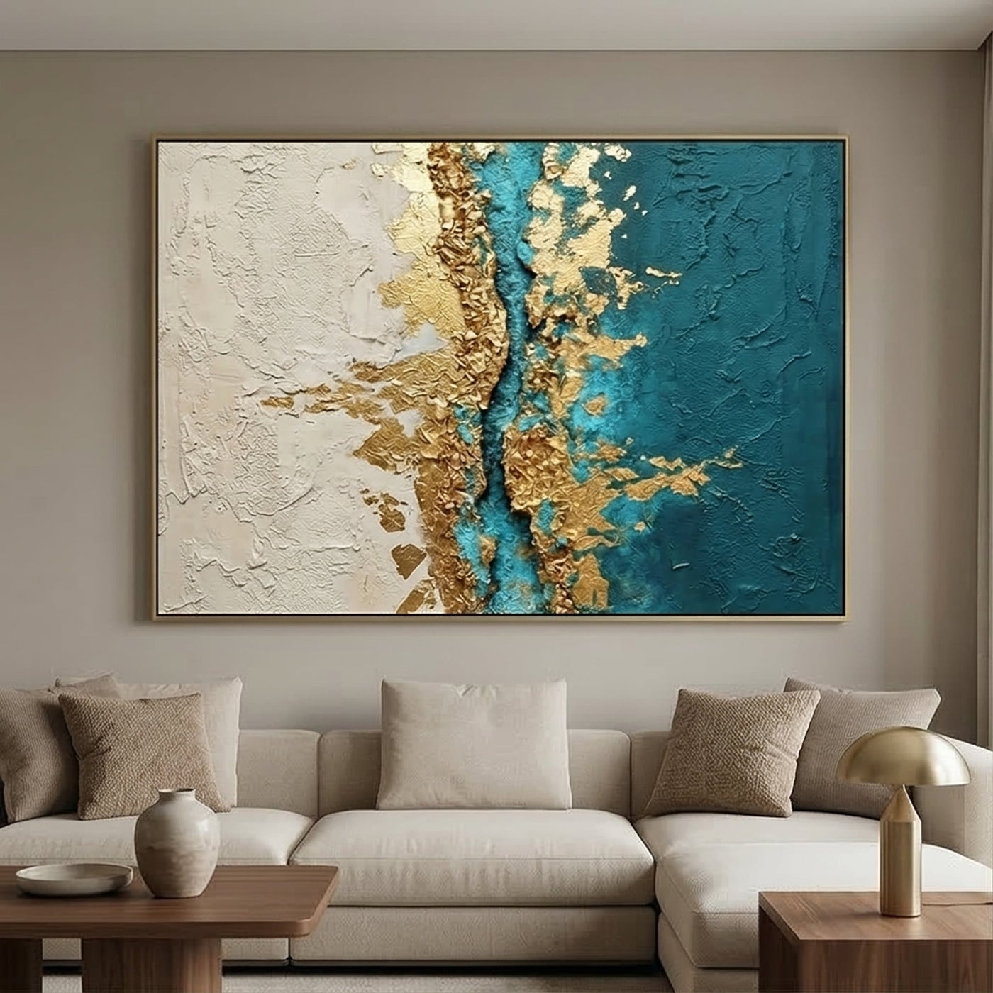 Contemporary Luxe Art | Azure Divide