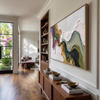 3D-Textured Art｜Multicolor Swirl Abstract Wall Painting