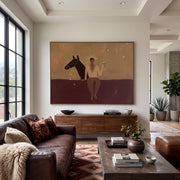 Vintage Americana Art | Western Cowboy and Horse