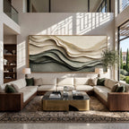 3D Texture Abstract Art｜Layered Wave Abstract Wall Art