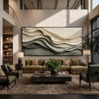 3D Texture Abstract Art｜Layered Wave Abstract Wall Art