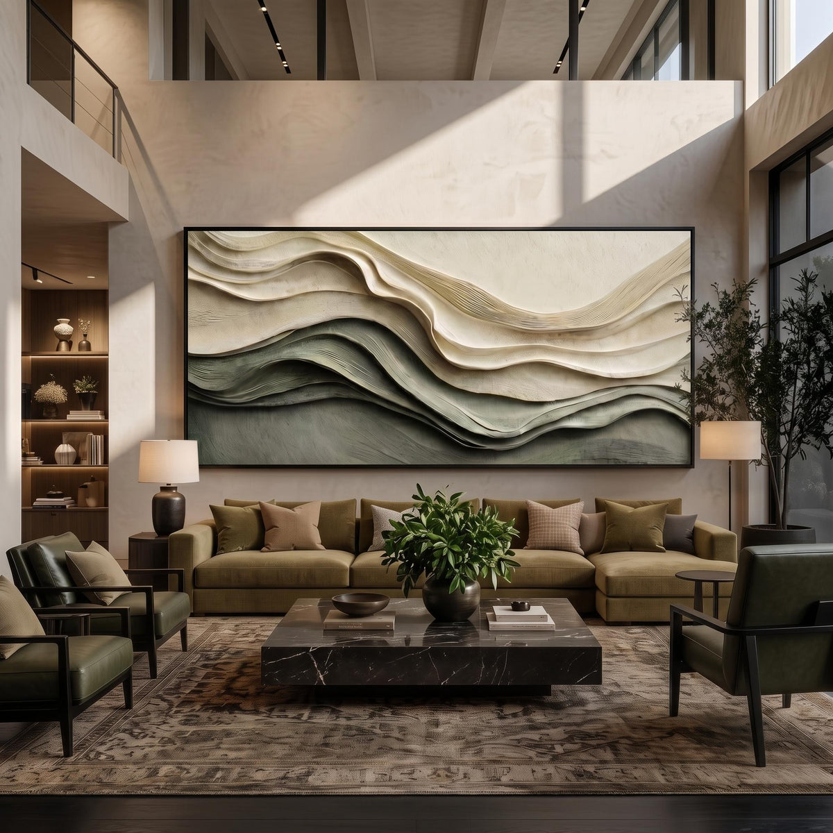 3D Texture Abstract Art｜Layered Wave Abstract Wall Art