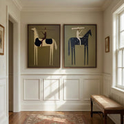 Vintage Americana Art | Horsemen Duet