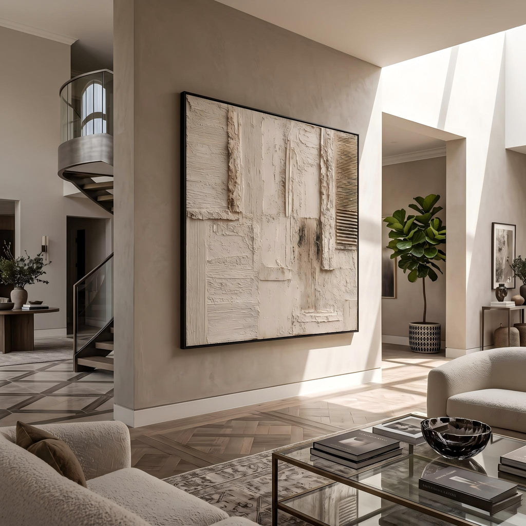 Wabi-Sabi Art｜Cream 3D Abstract Wall Art