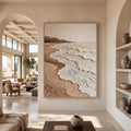 Wabi‑Sabi Art｜Neutral Tones Stereoscopic Seaside Wall Decor