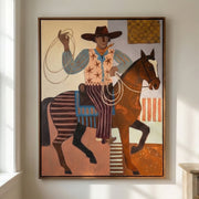 Vintage Americana Art | Lasso Rider