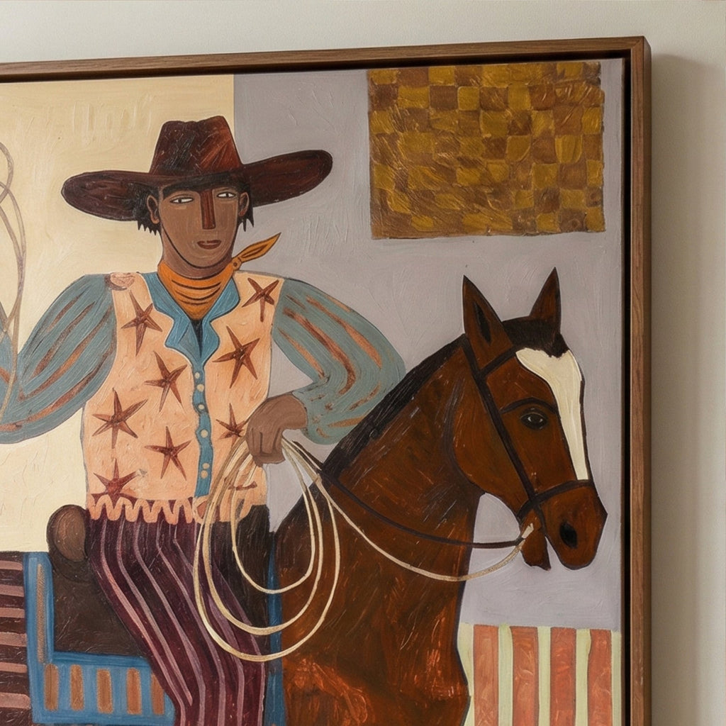 Vintage Americana Art | Lasso Rider