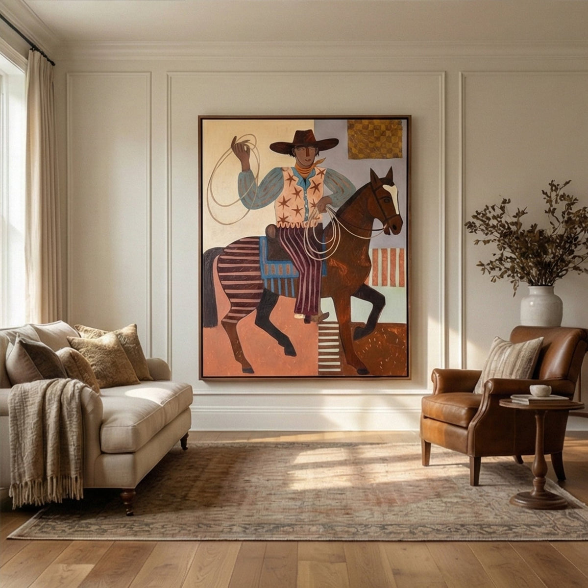 Vintage Americana Art | Lasso Rider
