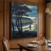 Impressionist Art | Nocturnal Harbor Glow
