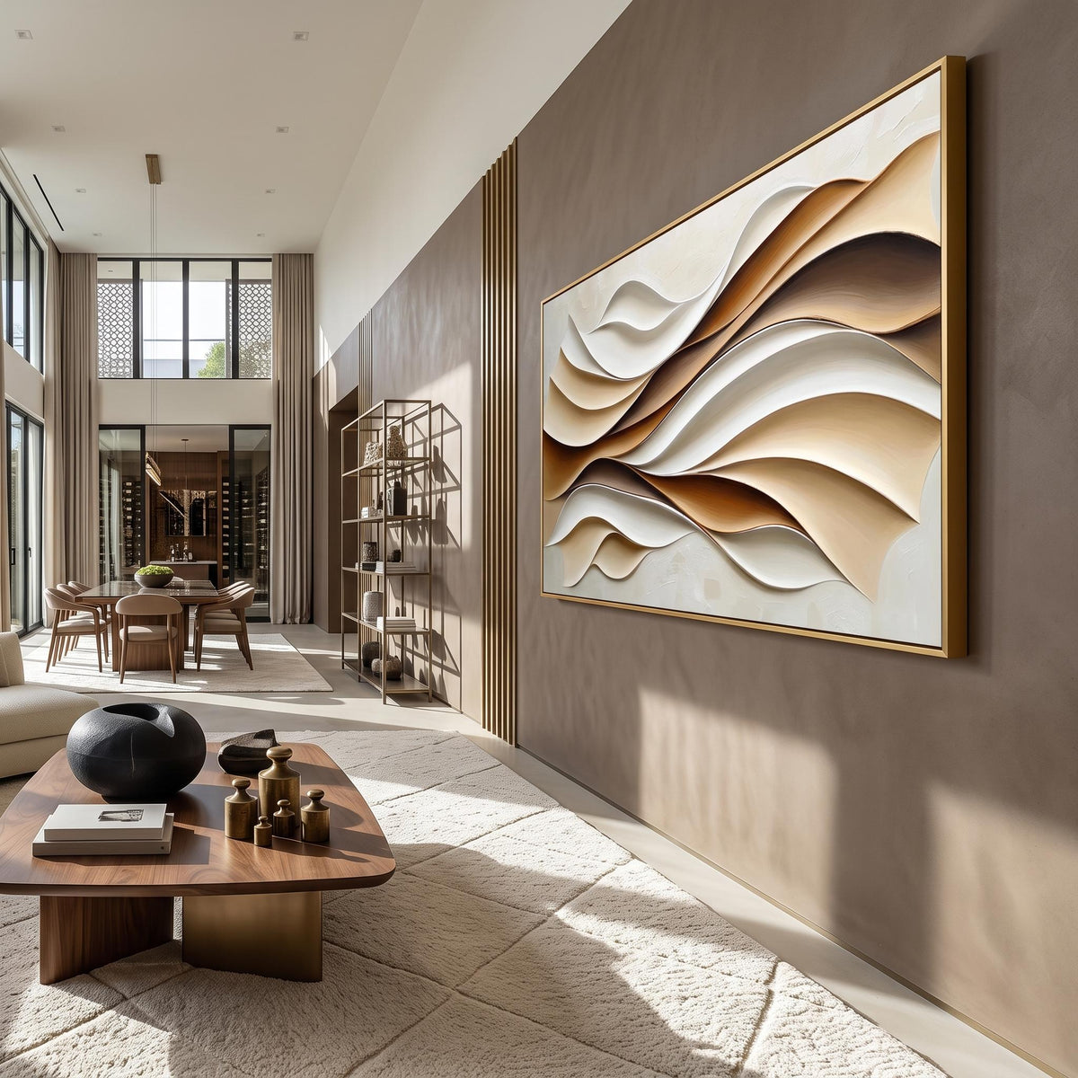 3D-Textured Art｜Layered Wave Wall Art