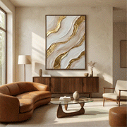 Contemporary Luxe Art | Golden Flow