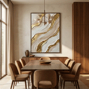 Contemporary Luxe Art | Golden Flow