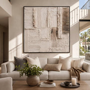 Wabi-Sabi Art｜Cream 3D Abstract Wall Art