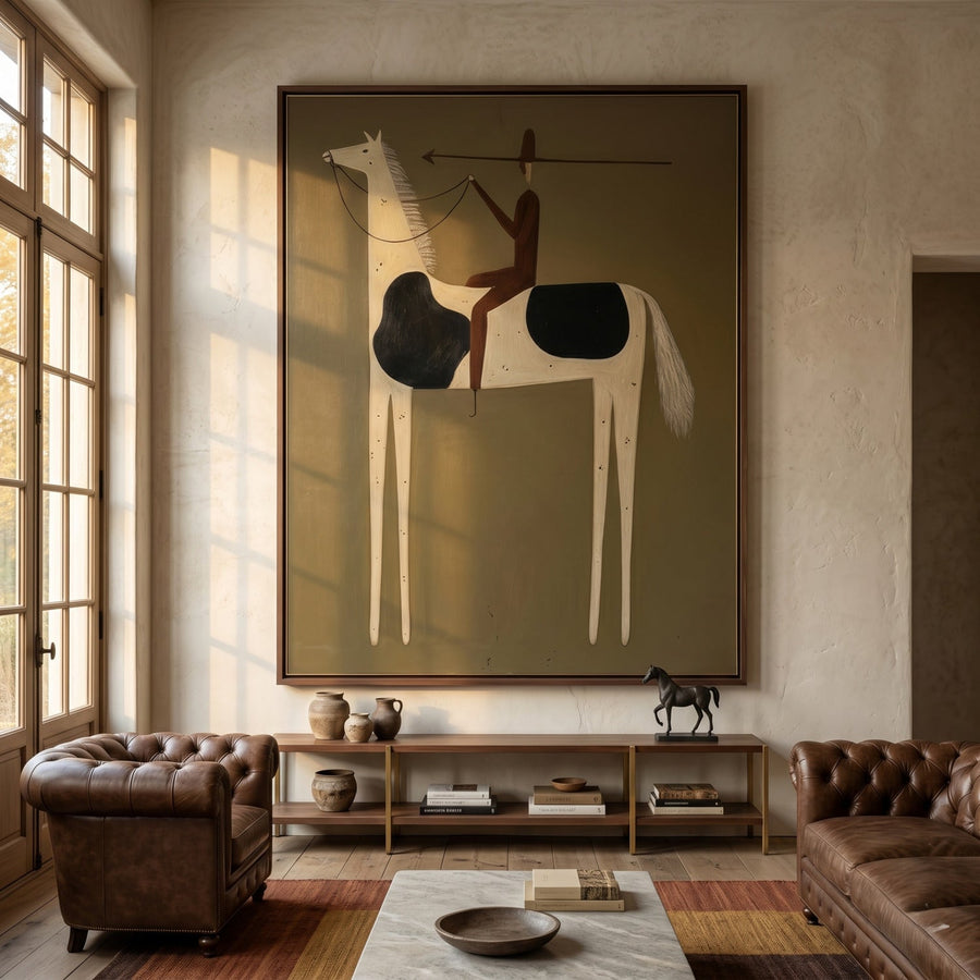 Vintage Americana Art | Pole Rider