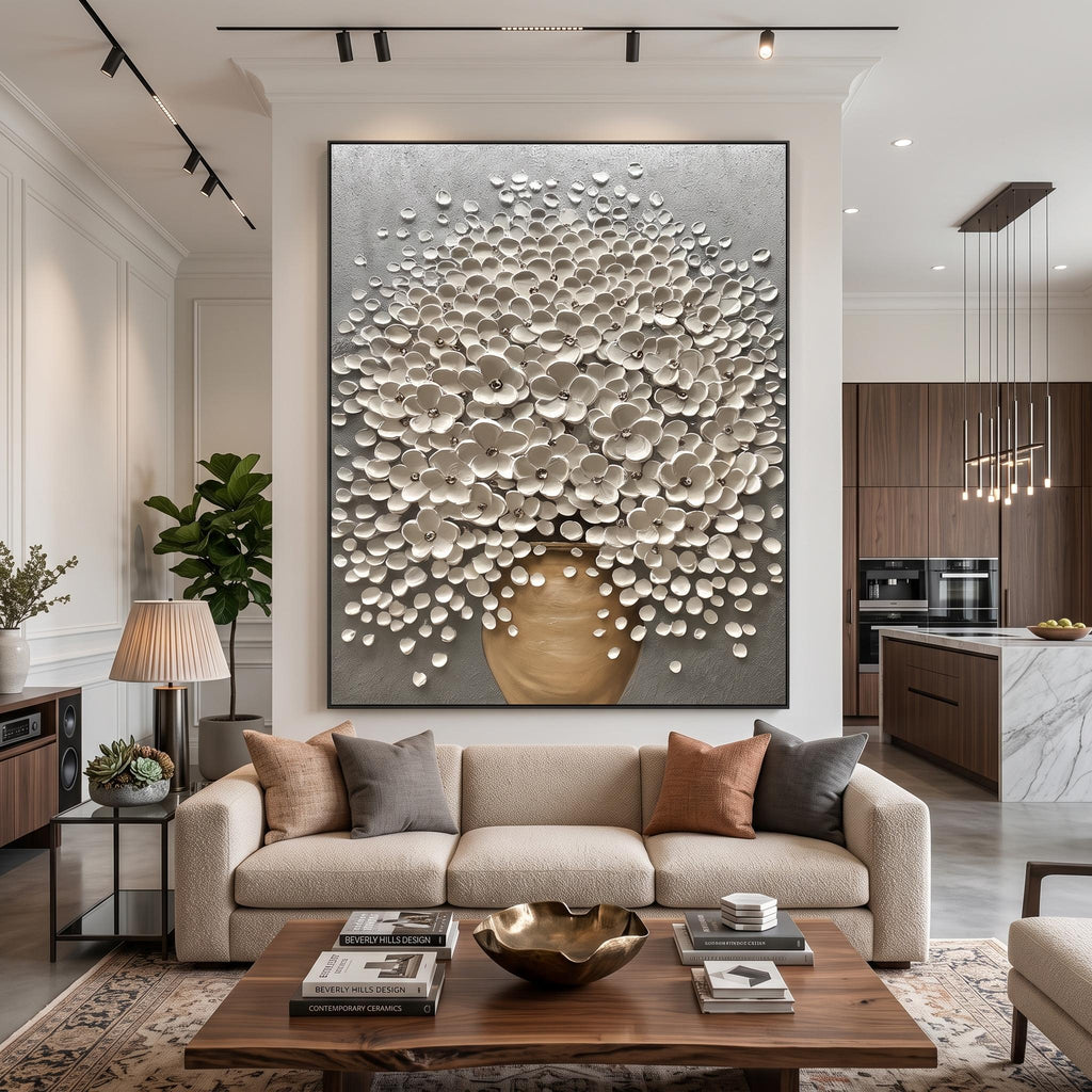 3D-Textured Art｜Luxury 3D Blossom Wall Painting