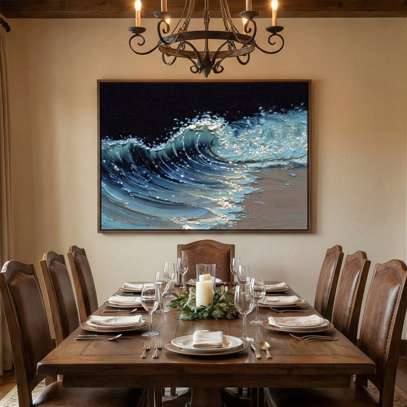 3D textured Art | Ocean Radiant Crest