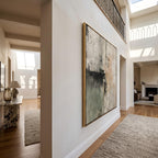 Wabi‑Sabi Art｜Sage Green Beige Textured Abstract Wall Painting