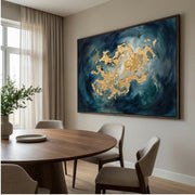 Contemporary Luxe Art |Golden Nebula