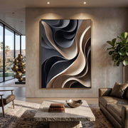 3D-Textured Art｜Layered Wave Wall Art